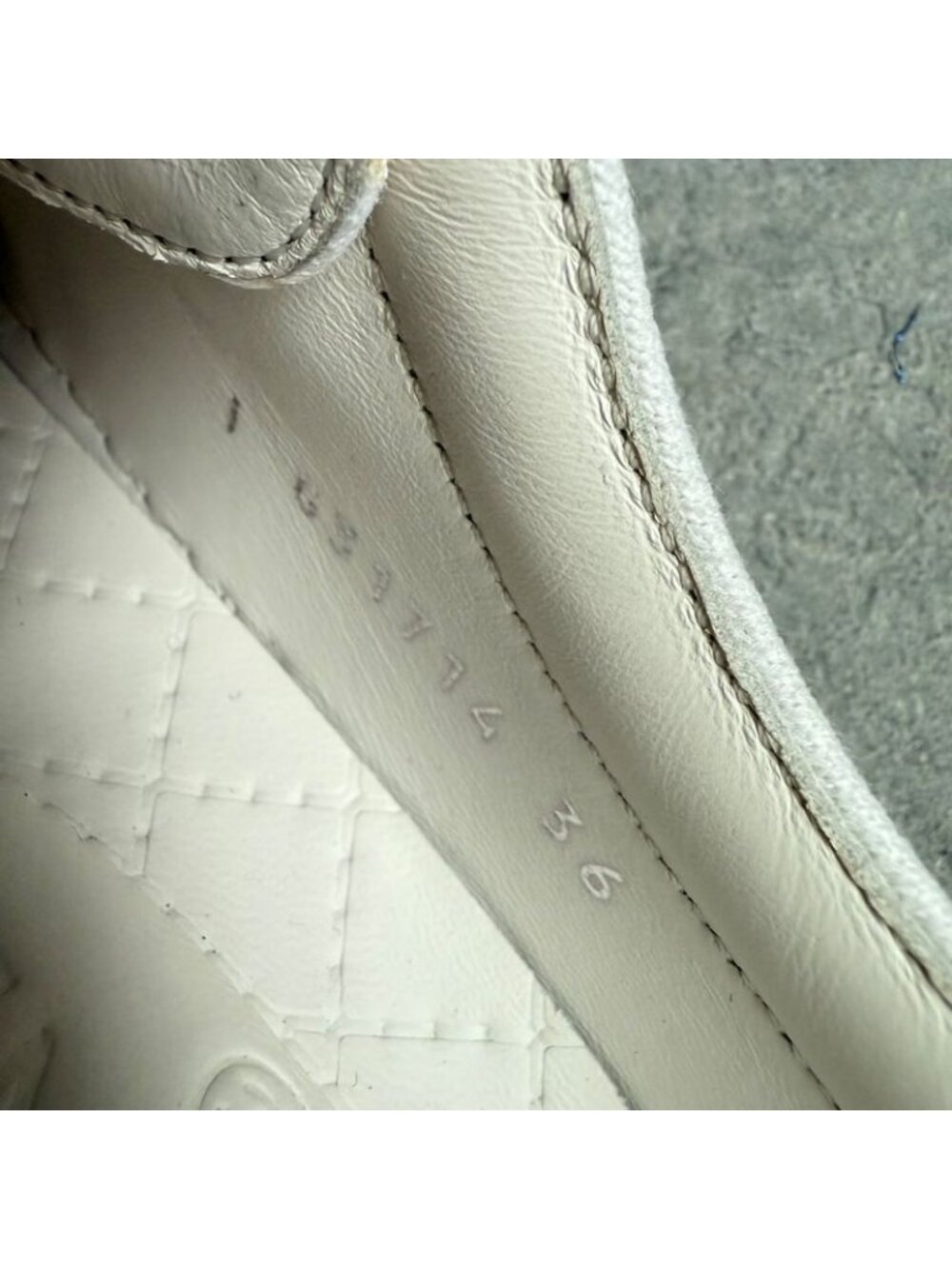 Chanel Coco Mark Leather White Gold Floral Slip on ed Shoes - Picture 9 of 10